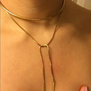 Madewell gold multi-use necklace